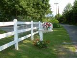 Vinyl Fence and Mail Box